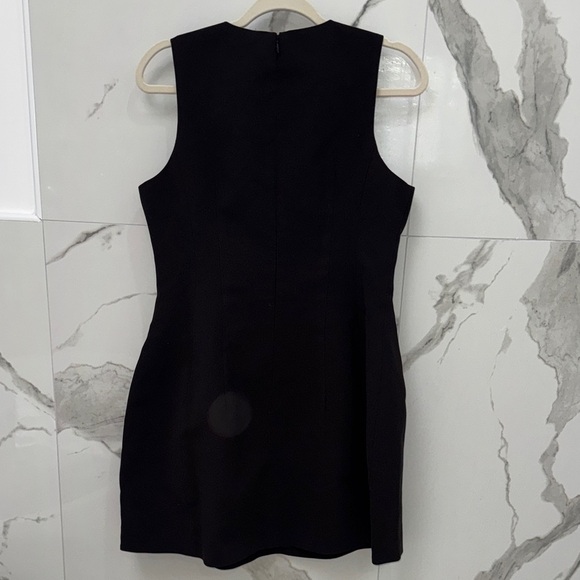A loves A Tulip Woven Black Sleeveless Structured Dress w Bow - Picture 5 of 9